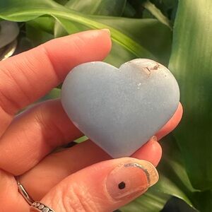 Angelite Heart-Shaped Stone